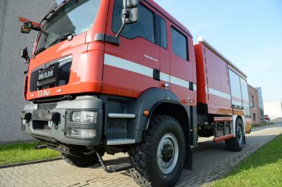 New rural fire fighting vehicle BAI VSAC 6200 S mounted on MAN 4x4 TGM 18.240 BB chassis, Euro 3. Ready for delivery