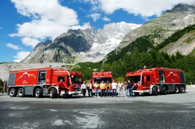 Luglio 2013. Gli ultimi tre Veicoli Antincendio per Tunnel modello BAI “VSAT 13000 S“ completano la consegna al Traforo del Monte Bianco